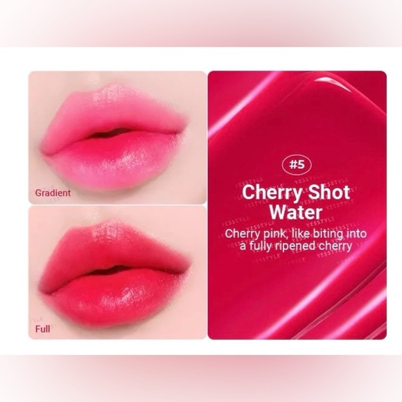 WAKEMAKE Korean Beauty Watery Tok Lip Tint in #5 Cherry Shot - Picture 5 of 8
